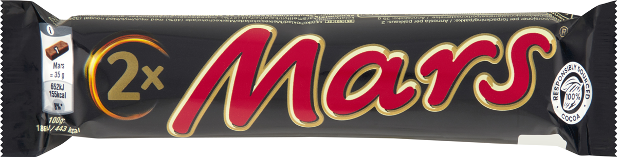 Mars 2-pk king size 85 g