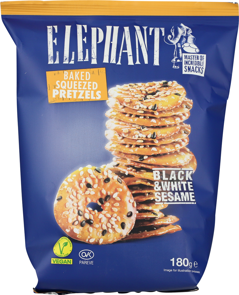 Elephant Saltkringler m. sesam 180 g