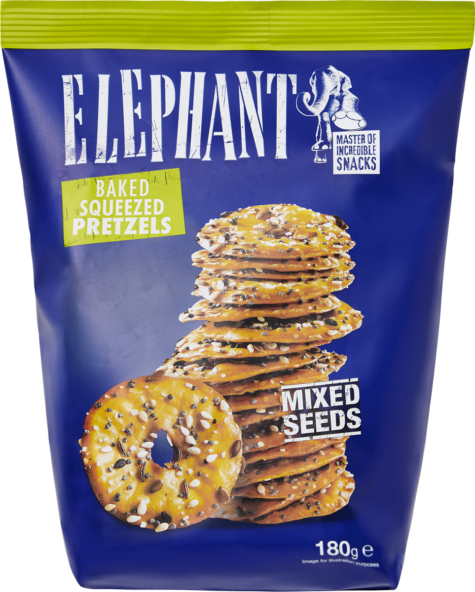 Elephant Saltkringler med Frø 180 g