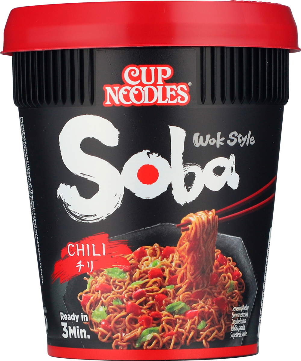 Instant kopnudler m. chili, Nissin Soba