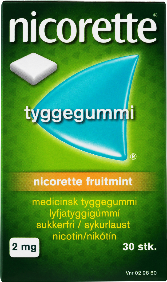 Nicorette, Nikotintyggegummi Fruitmint