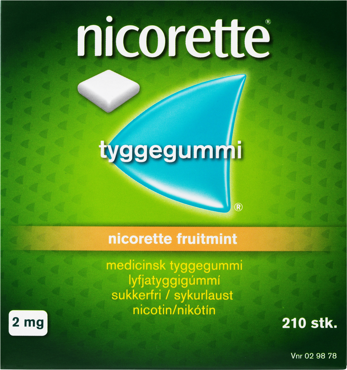 Nicorette, Nikotintyggegummi Fruitmint
