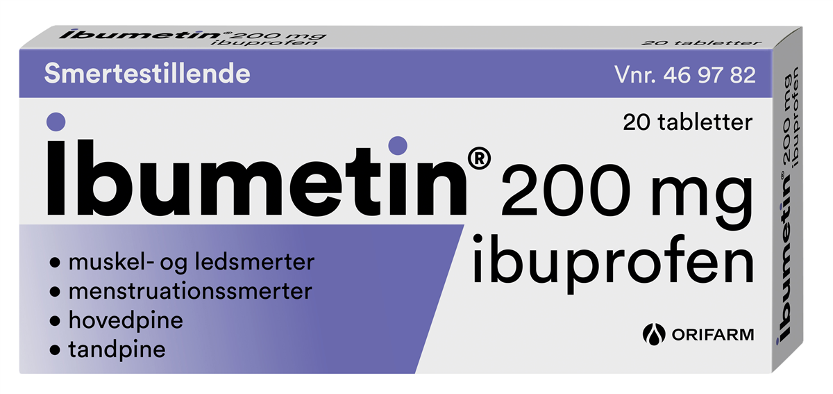 Ibumetin, Smertestillende tabletter 200 mg