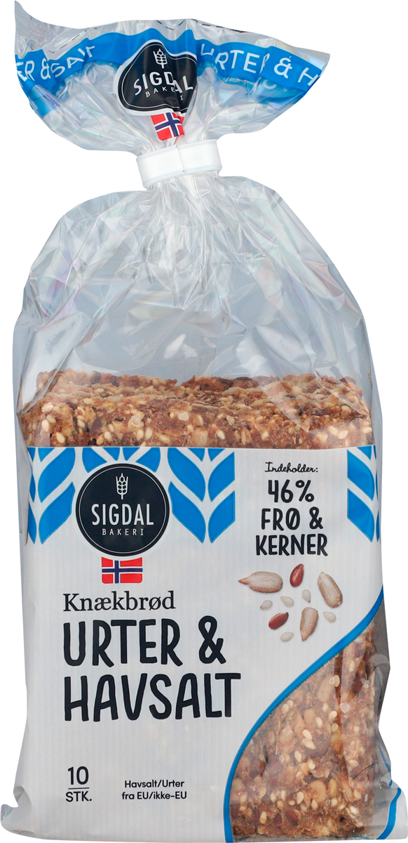 Sigdal Knækbrød Urter & Havsalt 220 g