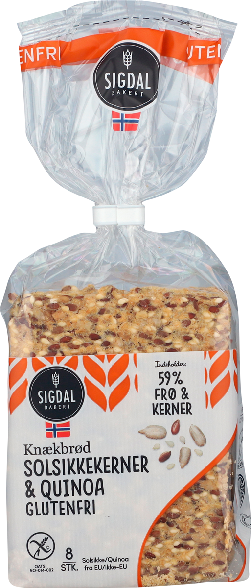 Sigdal Knækbrød Kerner & Quinoa Glutenfri 190 g