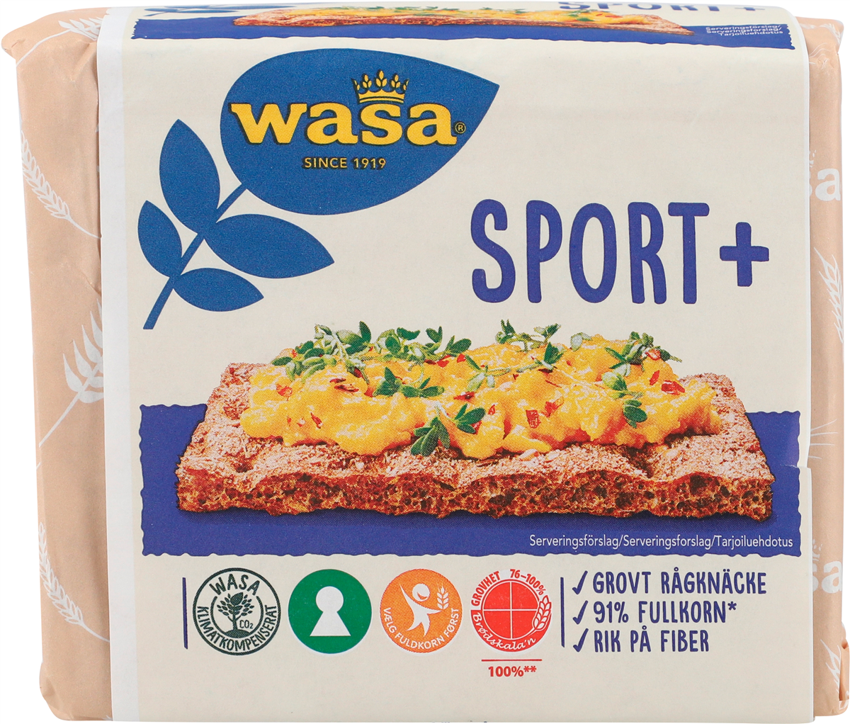 Knækbrød sport+, Wasa