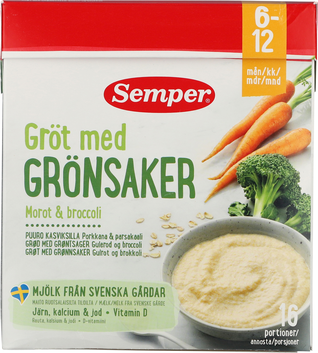 Semper grød m/grøntsag 6 md 190 g