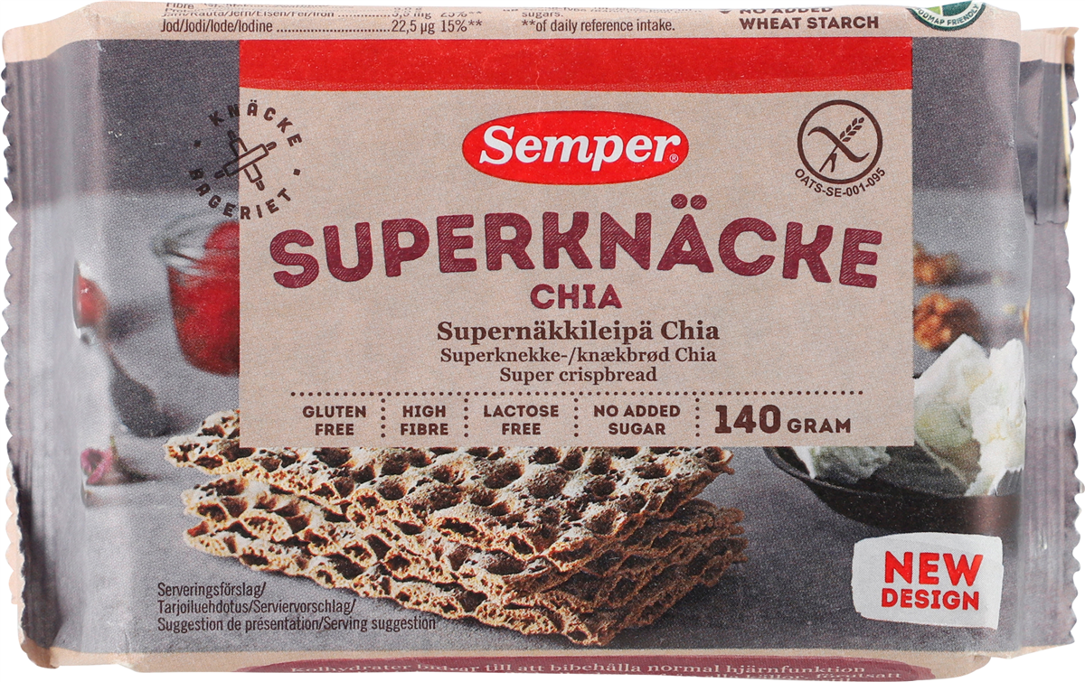 Semper Knækbrød Chia Glutenfri