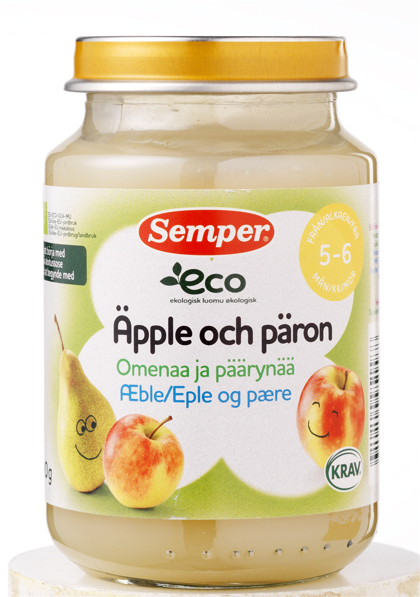 Semper æble & pæremos 5 mdr 190 g