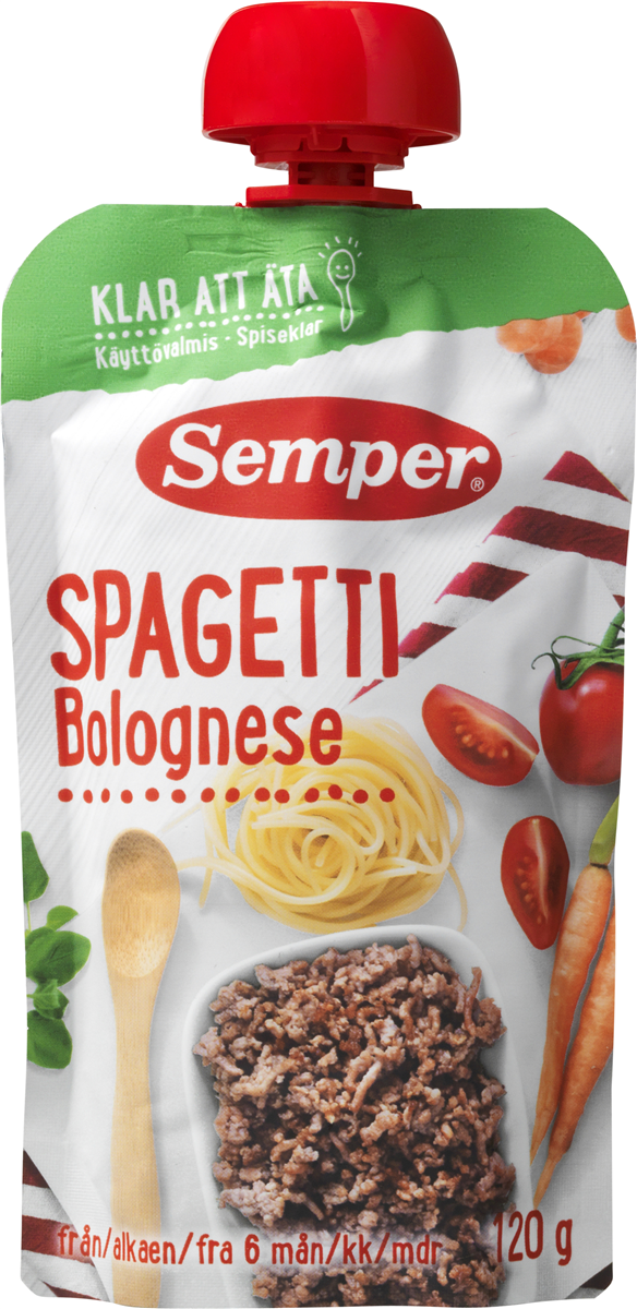 Babymad m. spaghetti bolognese, Semper 190 g