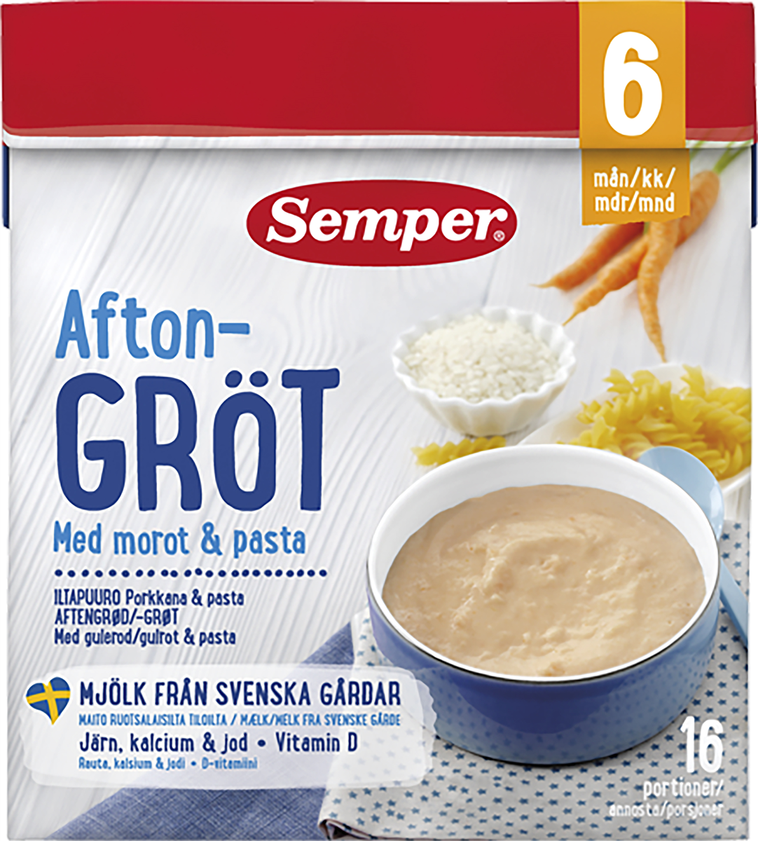 Semper aftengrød gule 6 md 190 g