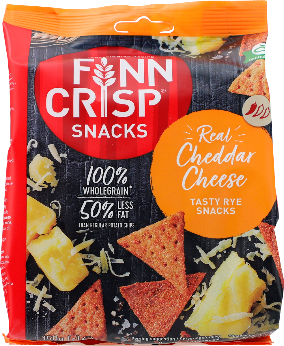 Rugchips m. cheddar ost, Finn Crisp 90 g