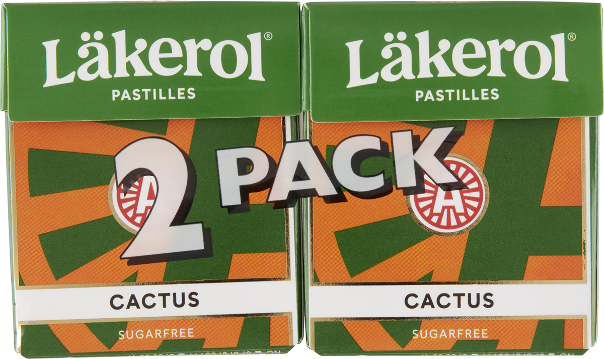 Läkerol, Lakridspastiller m. kaktussmag sukkerfri