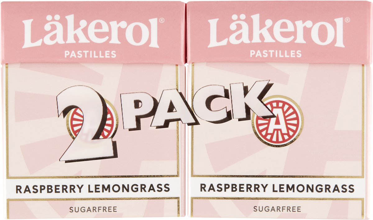 Lakerol raspb./lemong 2-pk 50 g