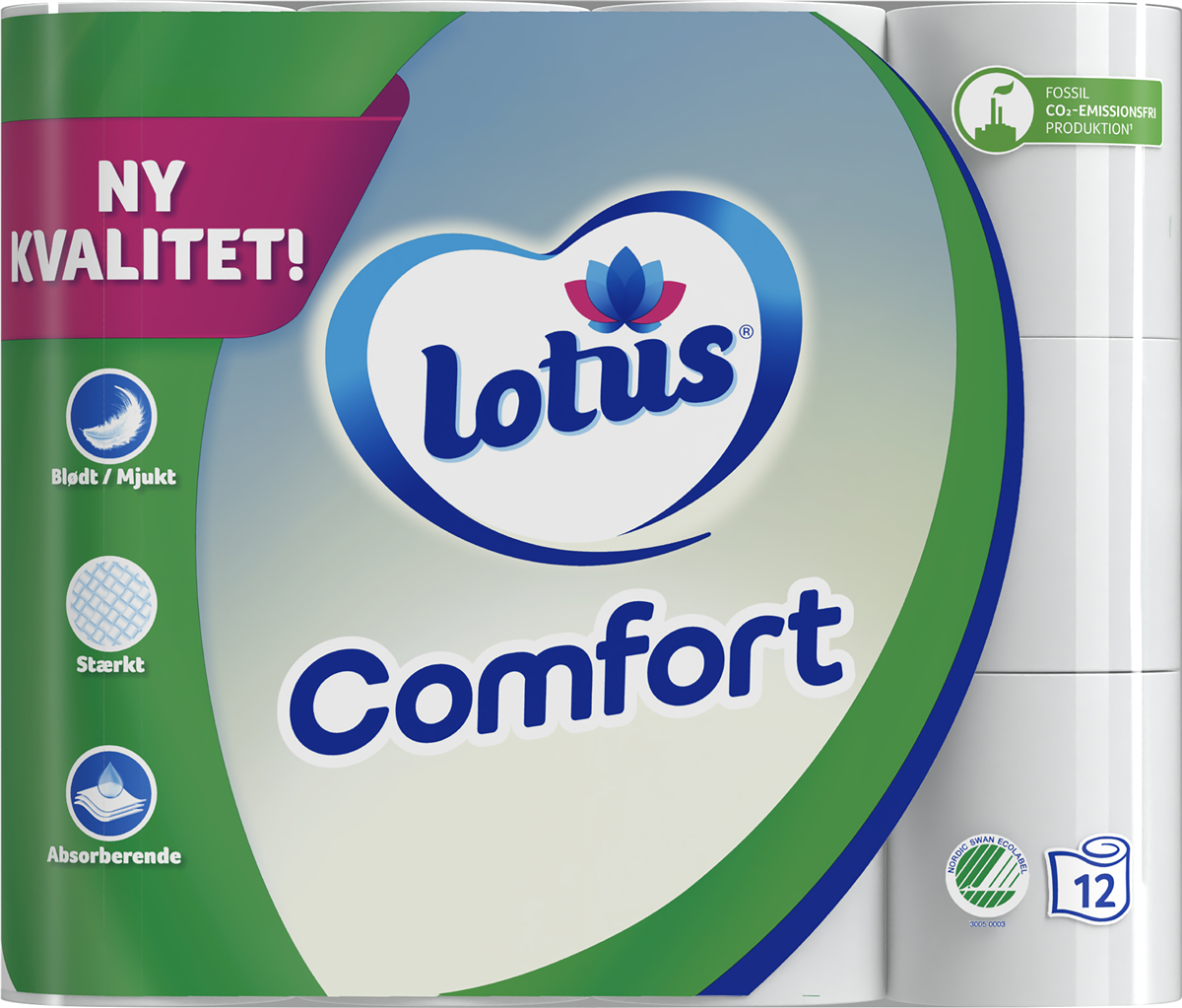 Lotus Comfort Toilet 12 ruller