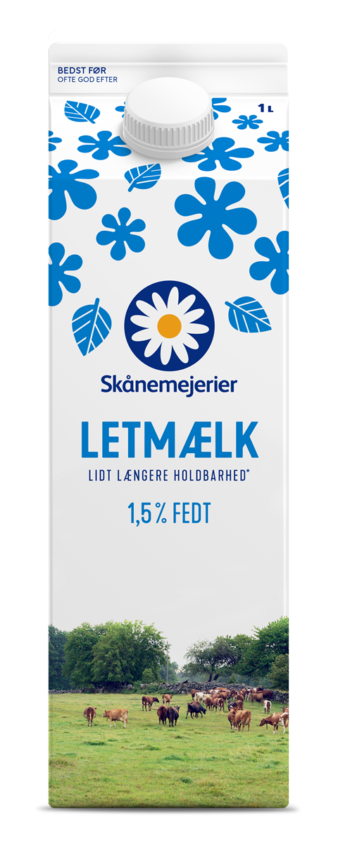 Skånemejeri letmælk 1,5% 1000 ml