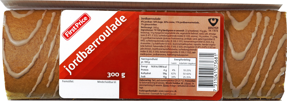 First Price jordbærroulade 300 g