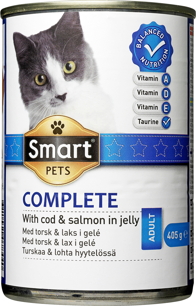 Smart kat tors&laks i gele 405 g