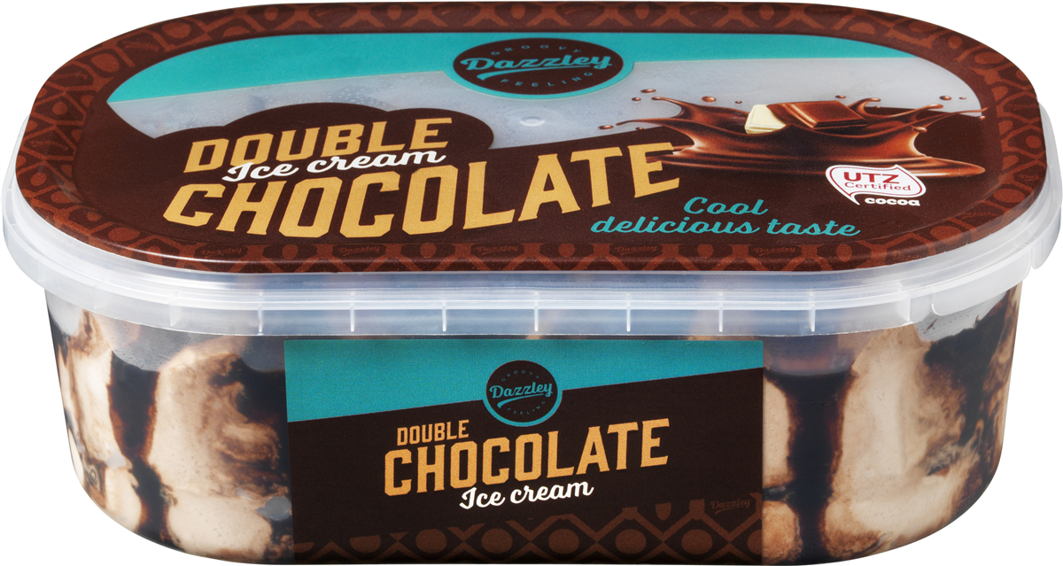 Dazzley dob. chokolade is 900 ml