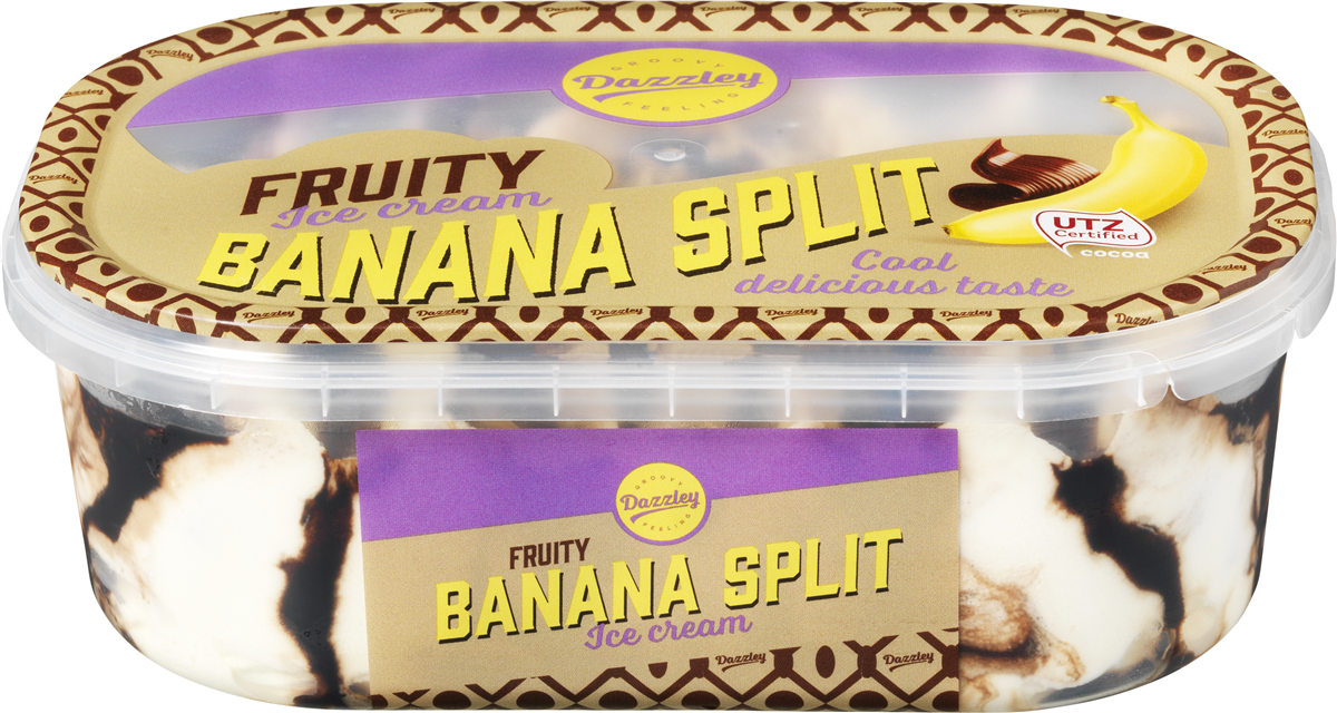 Dazzly banana split is 900 ml