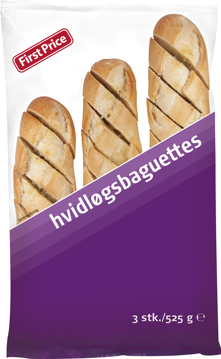 First Price FP hvidløgsbaguette 3-stk 3 stk.