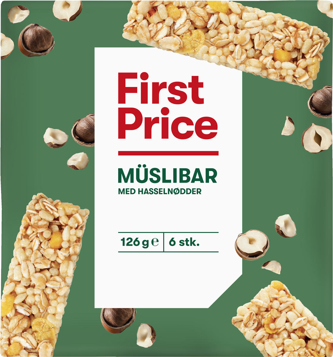 First Price FP mäeslibars m/hasselnød 126 g