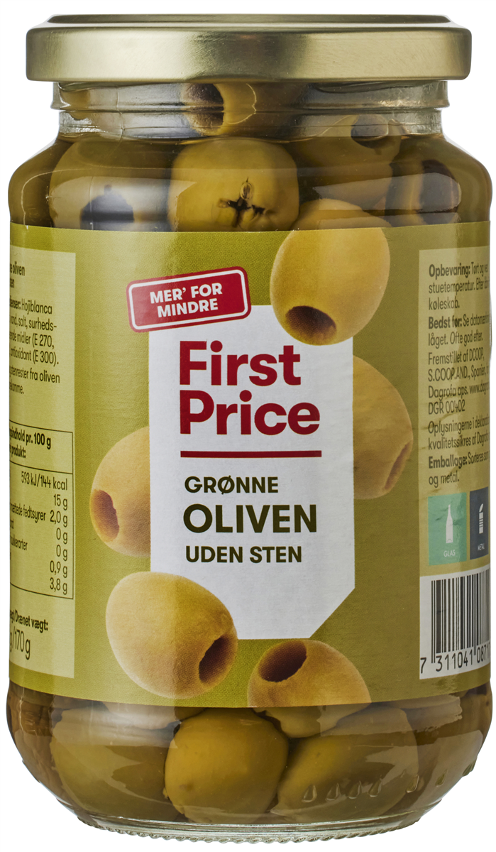 First Price Oliven Grønne U/Sten