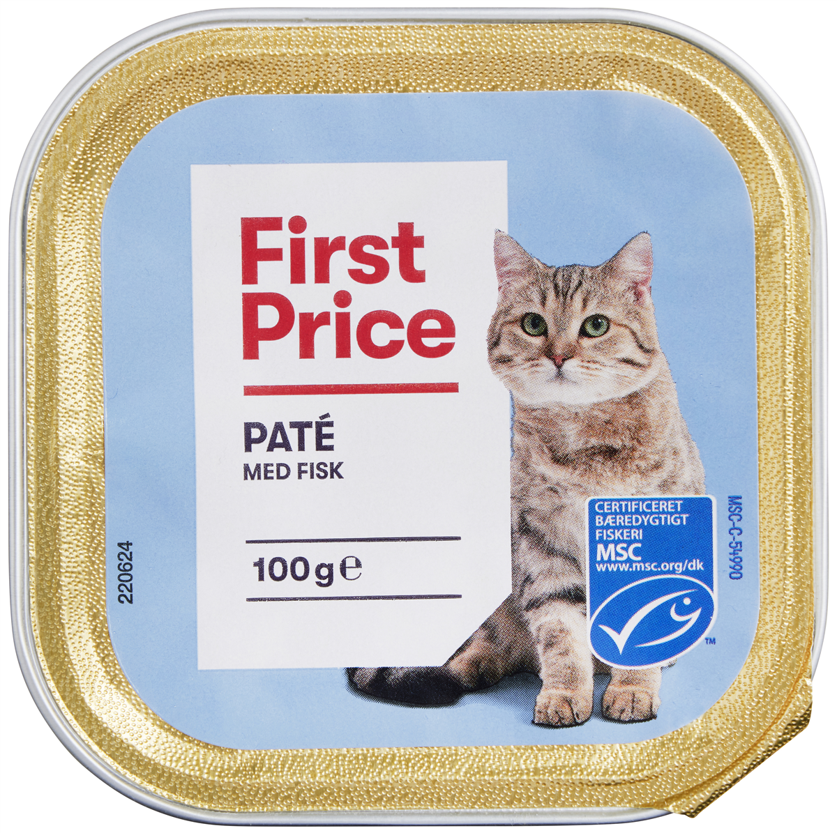 Vådfoder t. kat m. fisk, First Price 100 g