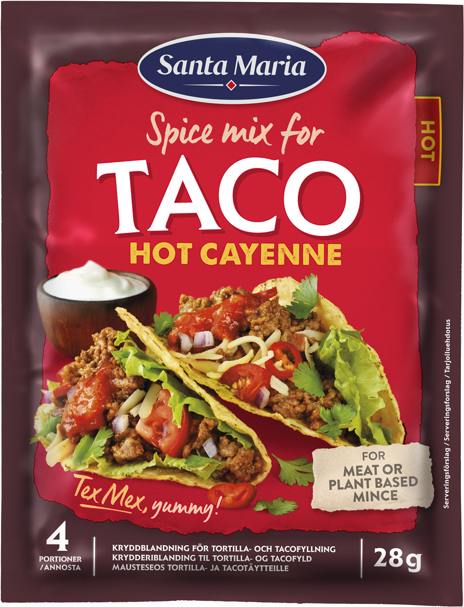 Santa Maria S.M. spice mix taco hot cayenne 28 g