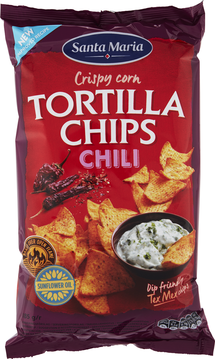 Santa Maria S.M. tortilla chips chili 185 g