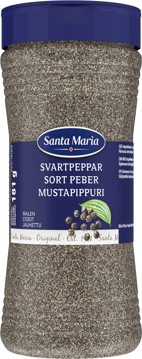 Santa Maria Peber Sort Stødt