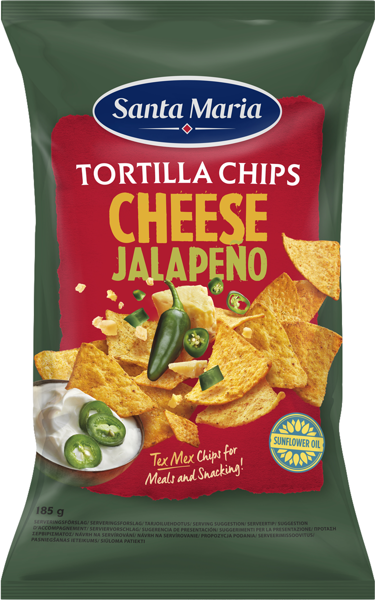 Santa Maria Tortillachips ost og jalapeños