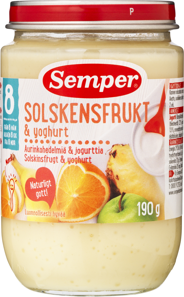 Semp solskinsfr./yougurt8 190 g