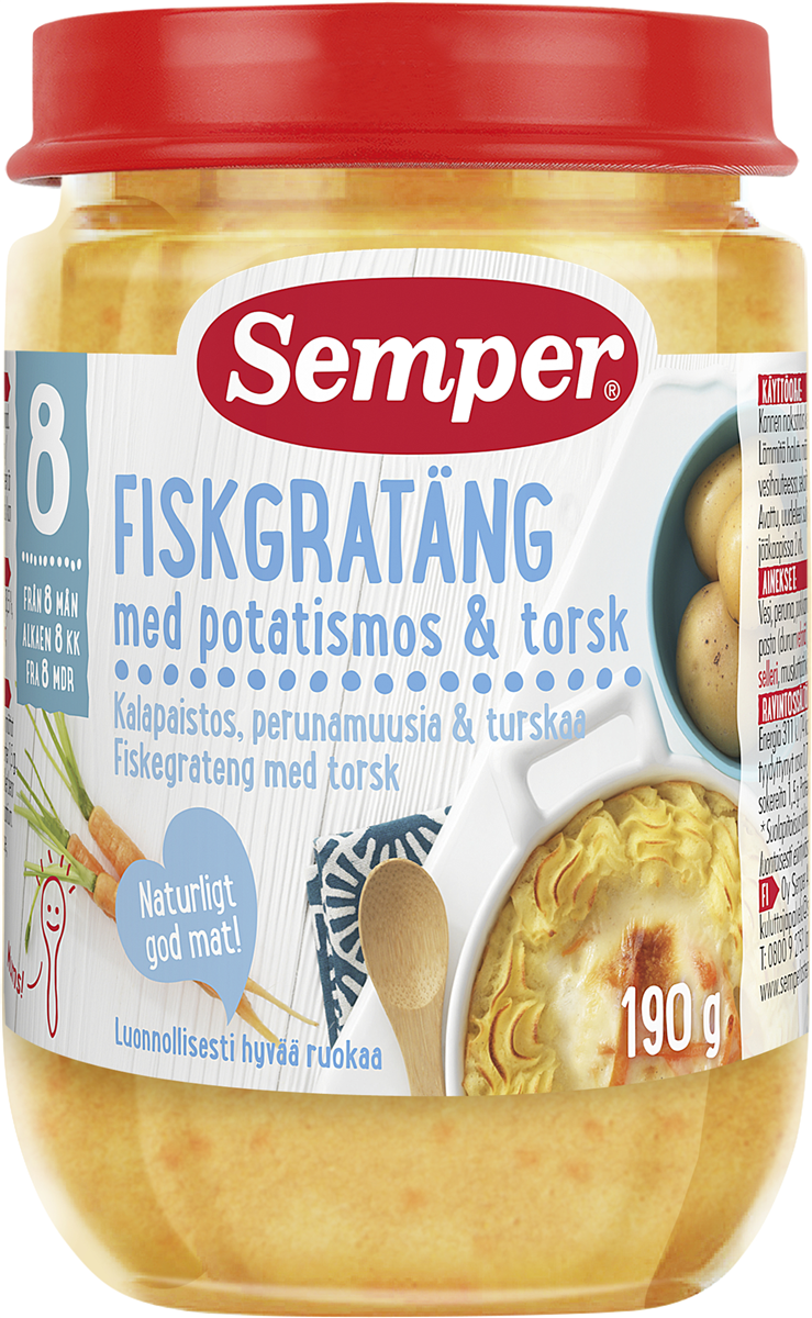 Semper Mos med Kartofler og Torsk 8+ mdr