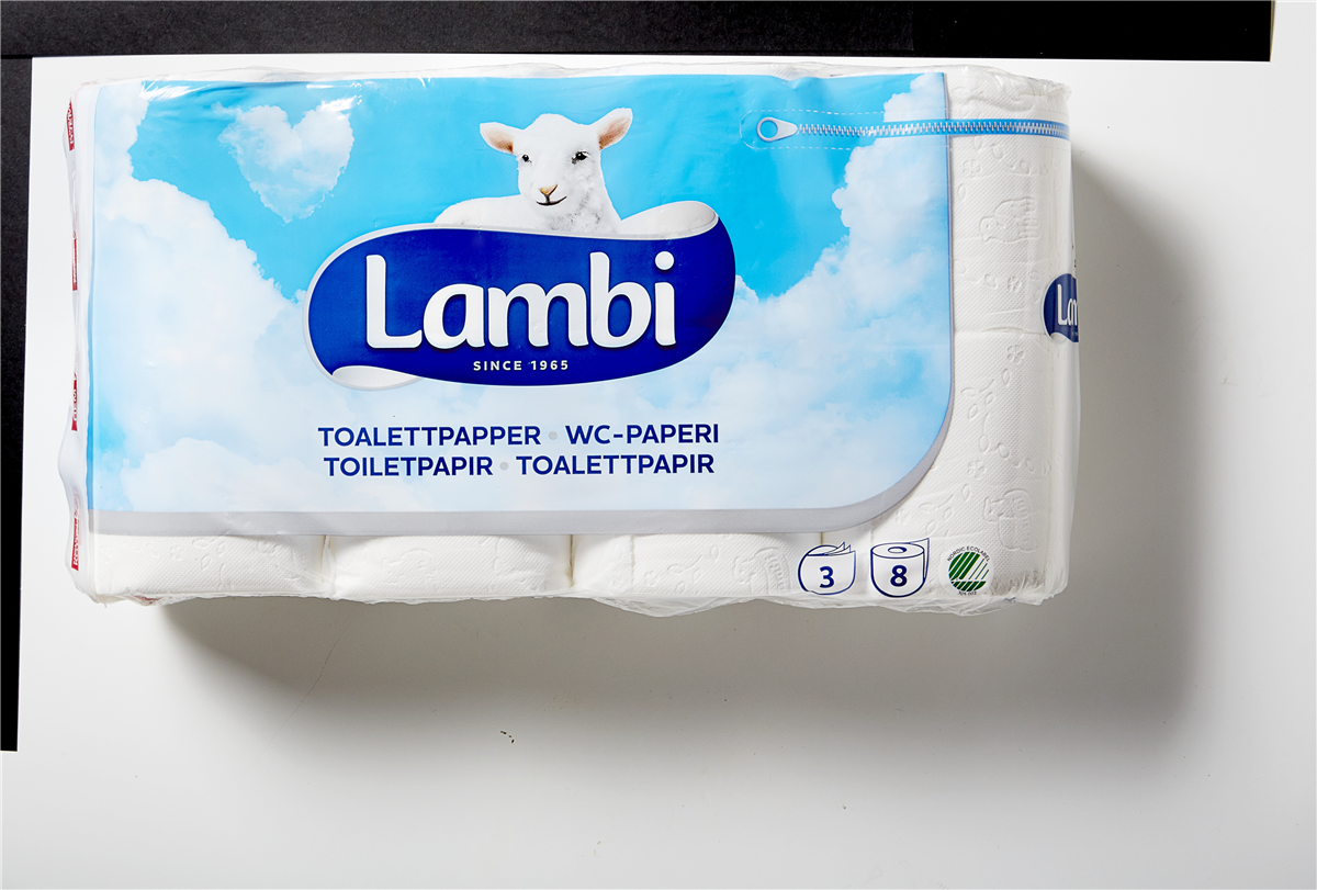 Lambi toilet hvid 8 rl 8 stk.