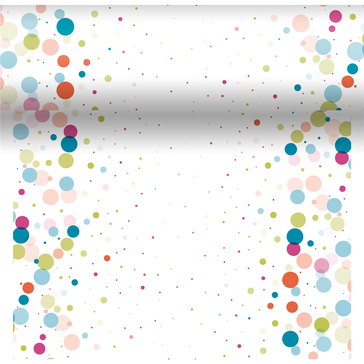 Duni Bordløber 40 cm x 4,8 m Hvid med Bobler 1 stk