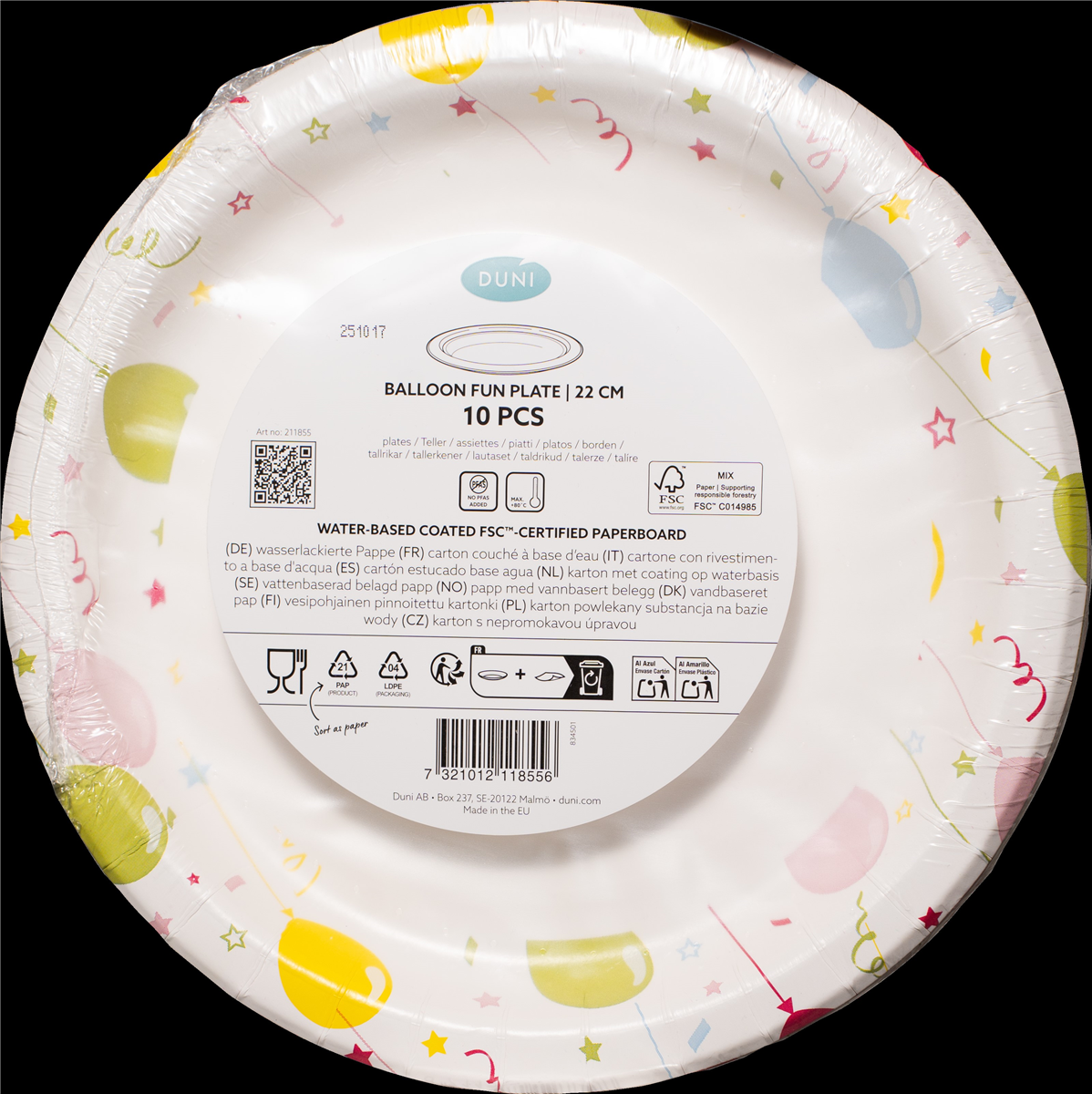 Paptaller balon fun 22 cm