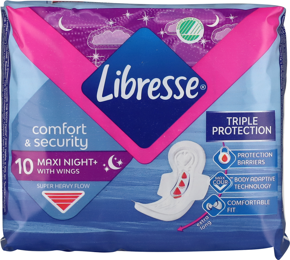 Libresse Maxi Night Wing 10 stk