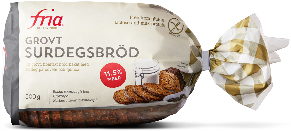 Fria grovt surdegsbrød glf 500 g