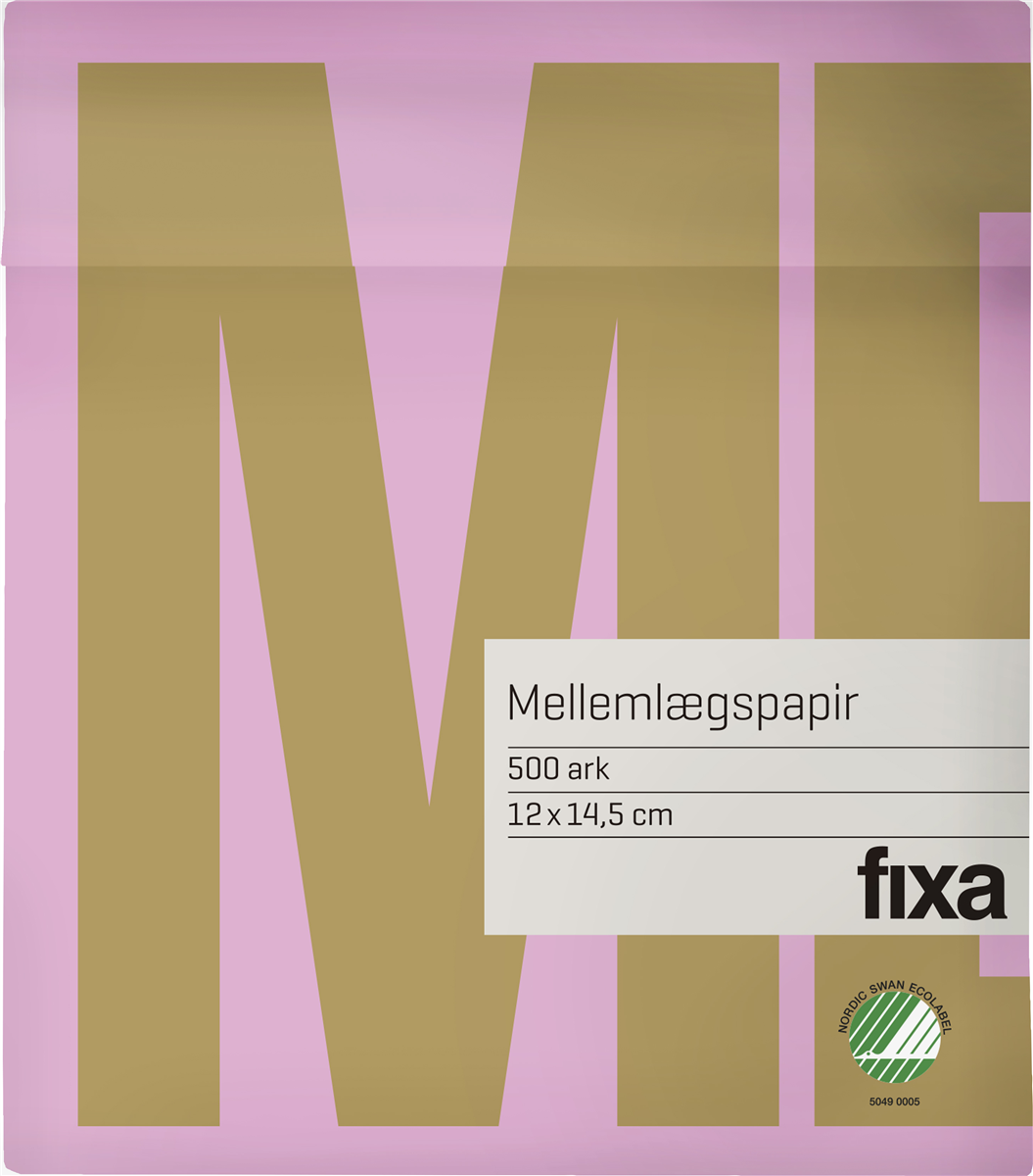 Fixa Mellemlægspapir i Ark 500 stk