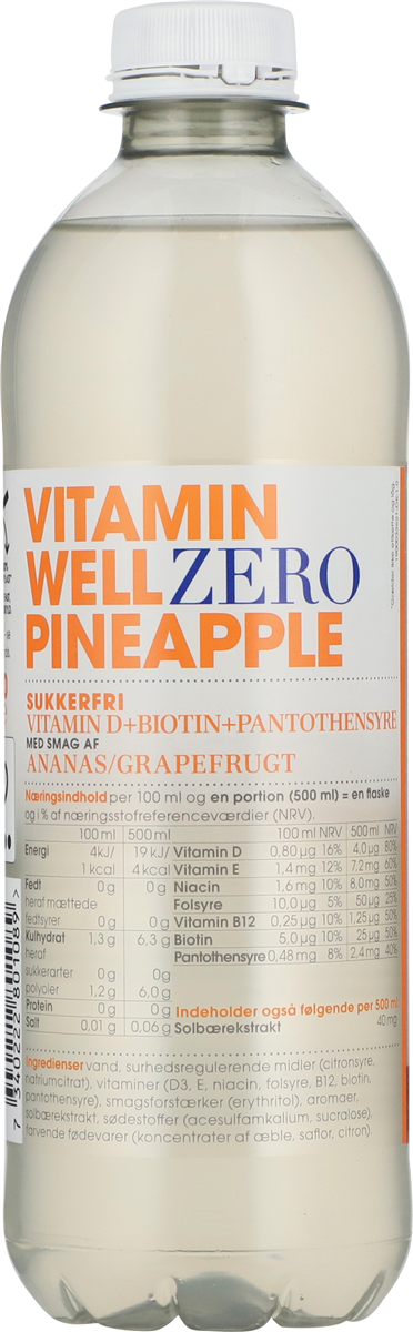 Vitamin W. Zero pineapple 500 ml