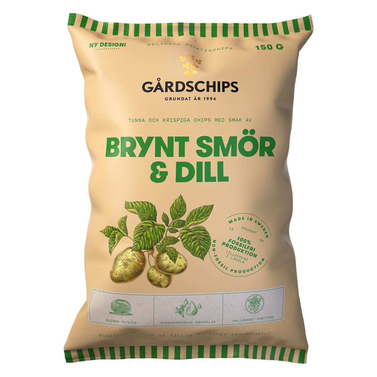 Brynt smör & dill chips 150 g