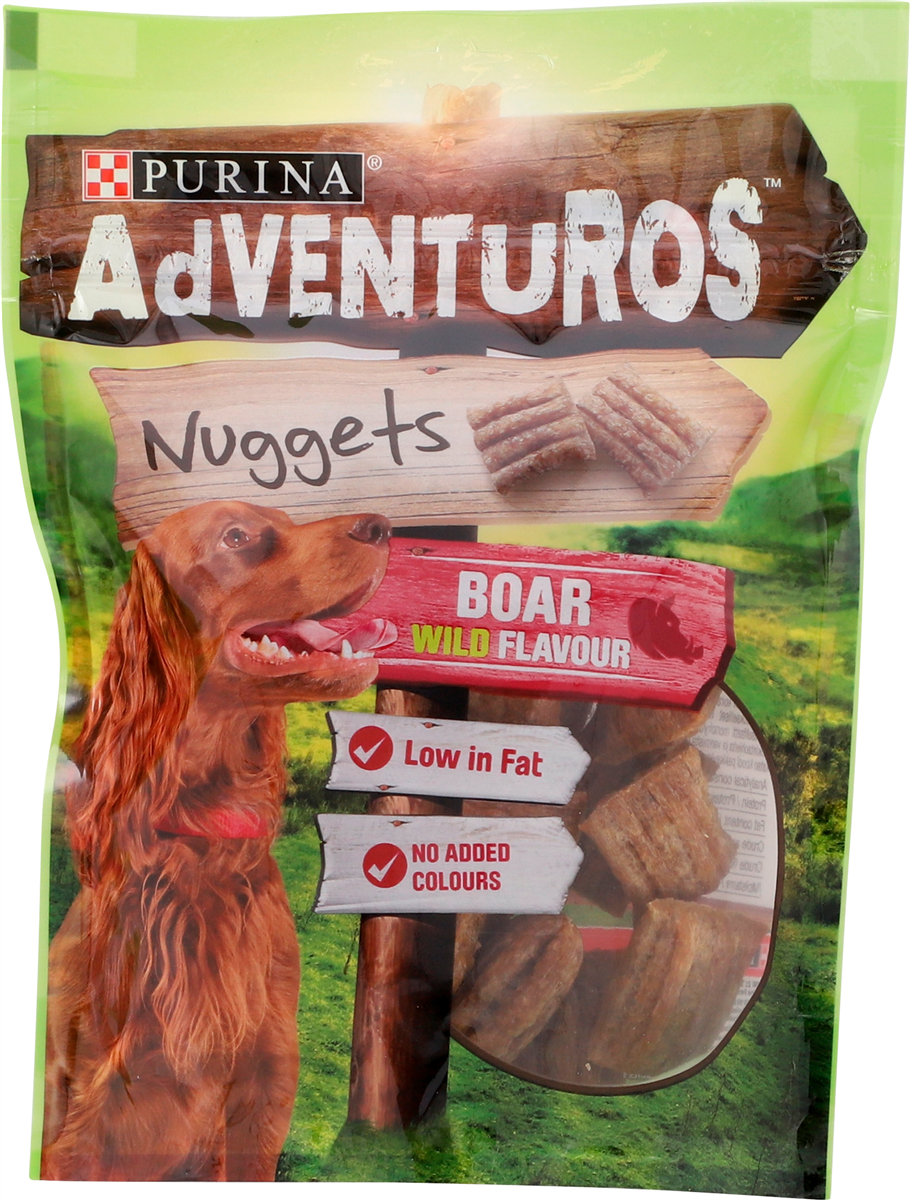 Godbidder t. hunde m. smag af vildsvin, Purina Adventuros 90 g