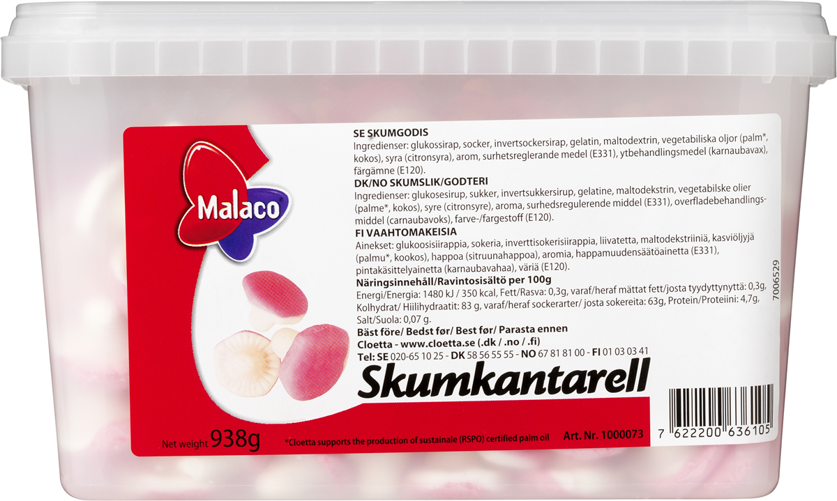P M jordbær skumsvamp 1 x 38 g 38 g