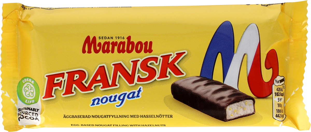 Bar m. fransk nougat, Marabou