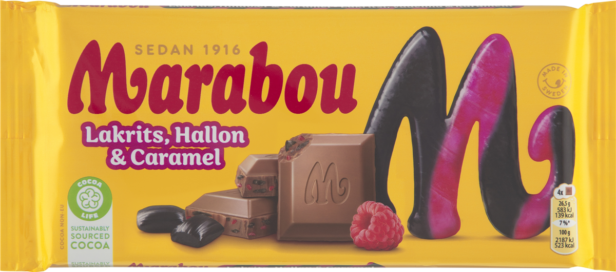 Marabou lak/hinb/karam 185 g