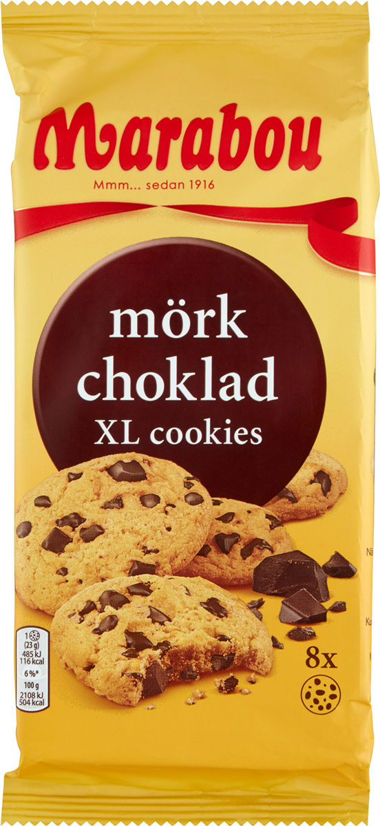Marabou Cookies Mørk Choko 184 g