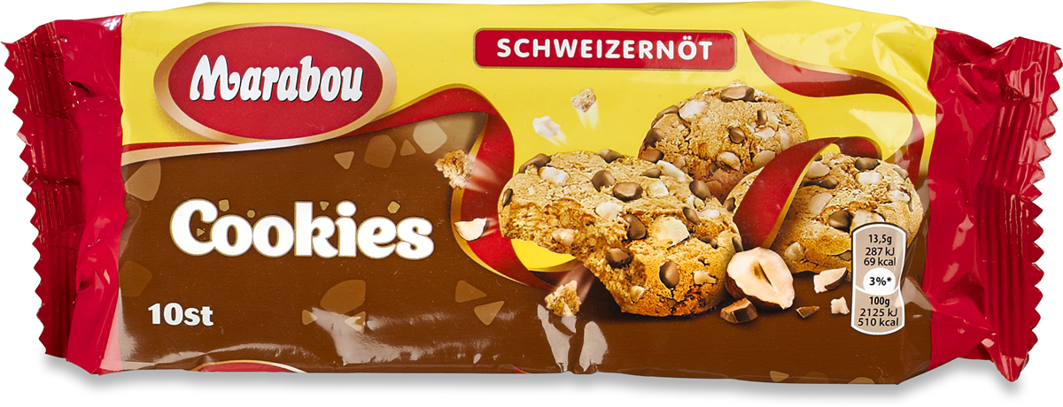Marabou cookies hasselnød 184 g