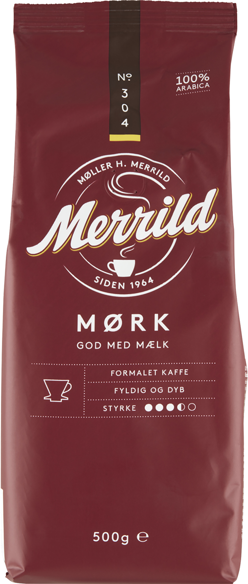 Merrild Rød 304 mørk kaffe 500 g