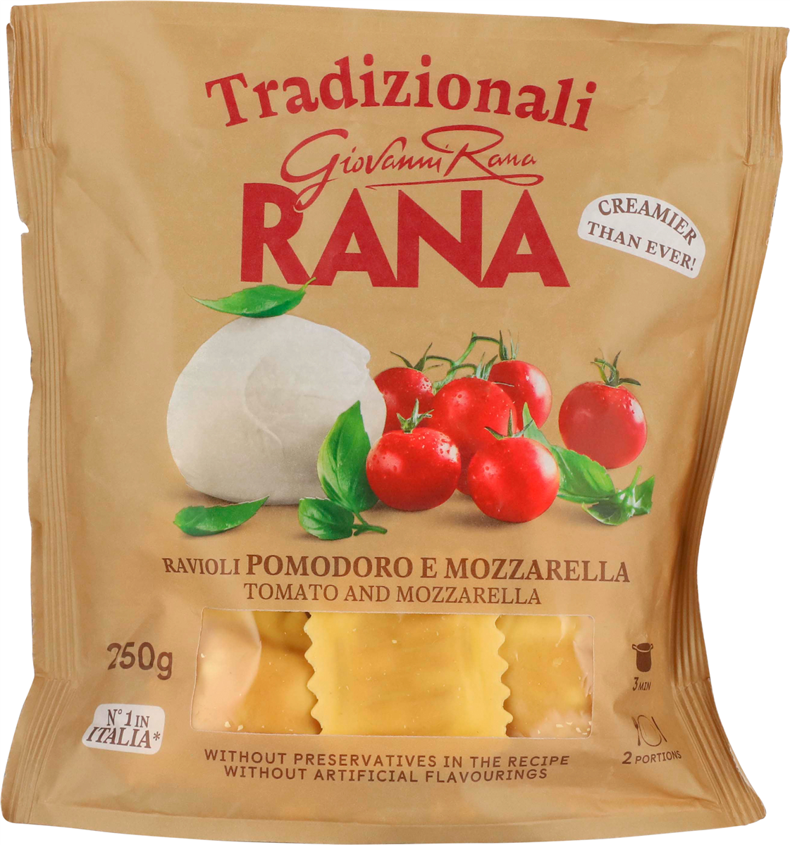 Ravioli m. tomat & mozzarella, Giovanni Rana 250 g